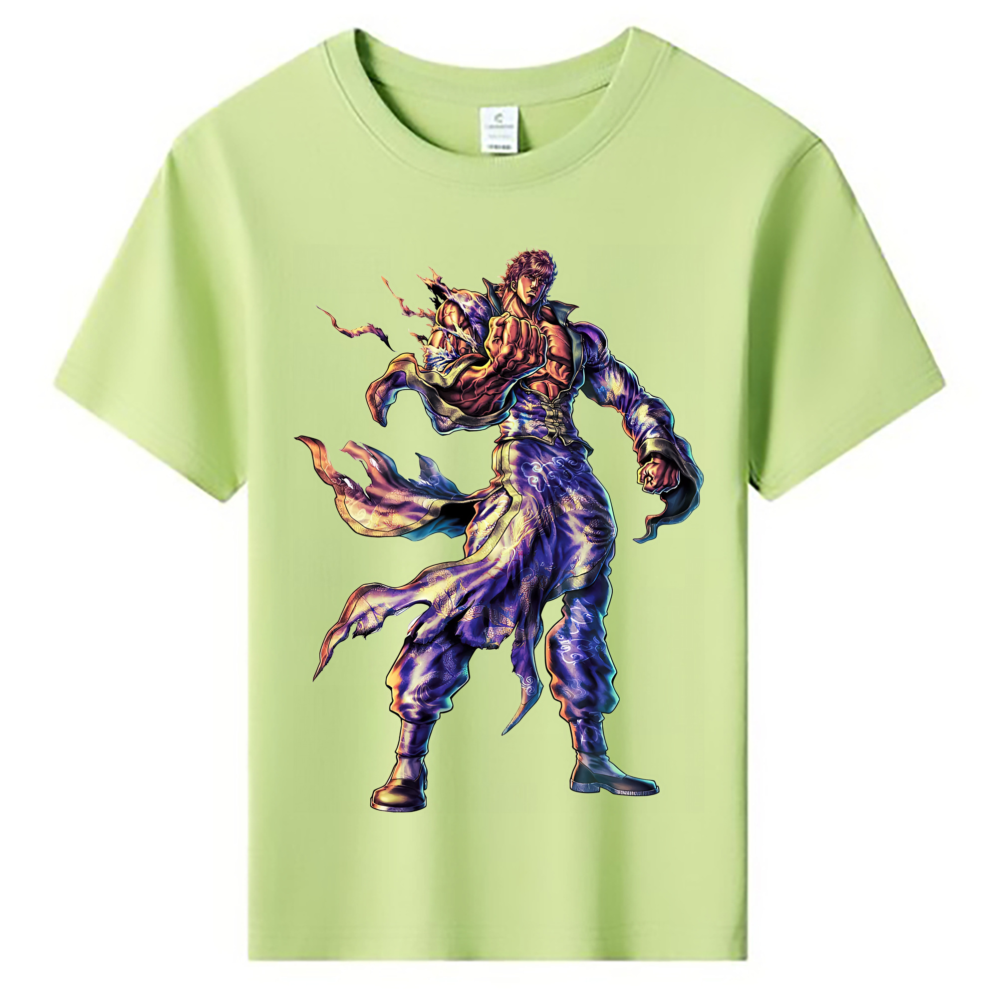 （画像用） 北斗の拳 Fist of the North Star 綿100％キッズTシャツ（フロントプリント）